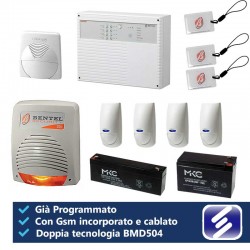 Kit allarme casa Bentel Norma 8Z completo con GSM sensori BMD504 doppia tecnologia già programmato