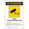 Cartello TVCC AREA VIDESORVEGLIATA nuovo GDPR Art. 13 - D.Lgs. 101/2018 con spazio scrittura